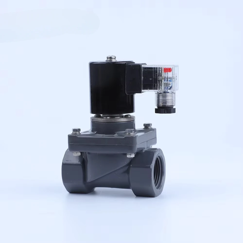 YNTO Industry Solenoid Valve Normally Open/close Acid and Alkali Chemical Plastics Solenoid Valves in Stock Corrosion Resistance