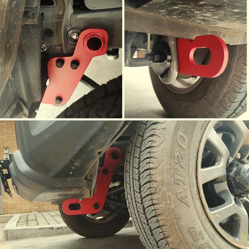 

Lantsun JMN155 Car Towing Bars Kit Aluminum Alloy Car Front Towing Trailer Hook Support for Jimny JB74 2018+, 3-Door