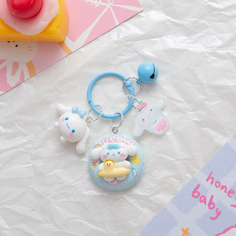 Cute Hello Kitty Cinnamoroll Sanrio Cartoon zaino accessori appesi Kawaii Kuromi Anime Ins portachiavi ciondolo regali per bambini