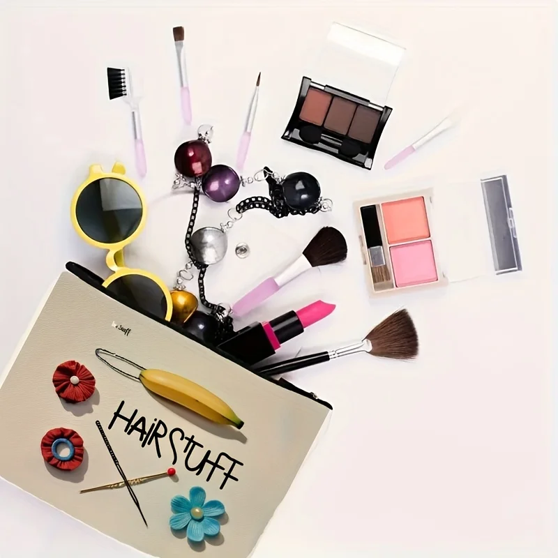 Una borsa per il trucco per strumenti di bellezza: custodia multifunzionale con cerniera, borsa per riporre gioielli, piccola borsa per riporre gioielli con cerniera da viaggio perfetta.