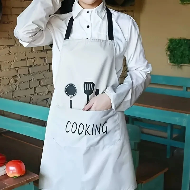 Waterproof and oil-proof apron kitchen cooking household smock waist