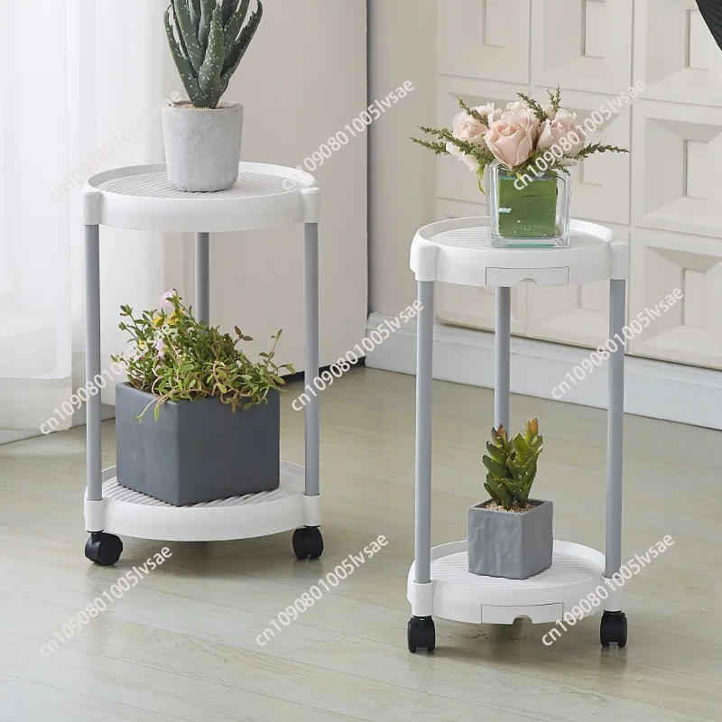 Flower rack Balcony Floor-to-ceiling multi-layer succulent rack Flower rack with wheels