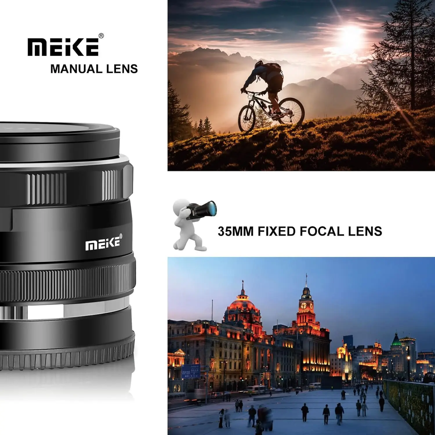 Meike 35mm F1.7 APS-C Lens for Panasonic Olympus 4/3 MFT M4/3 GH4 GH5 GH6 OM-1 Fujifilm X Sony E Canon EF-M M10 M5 Mount Cameras