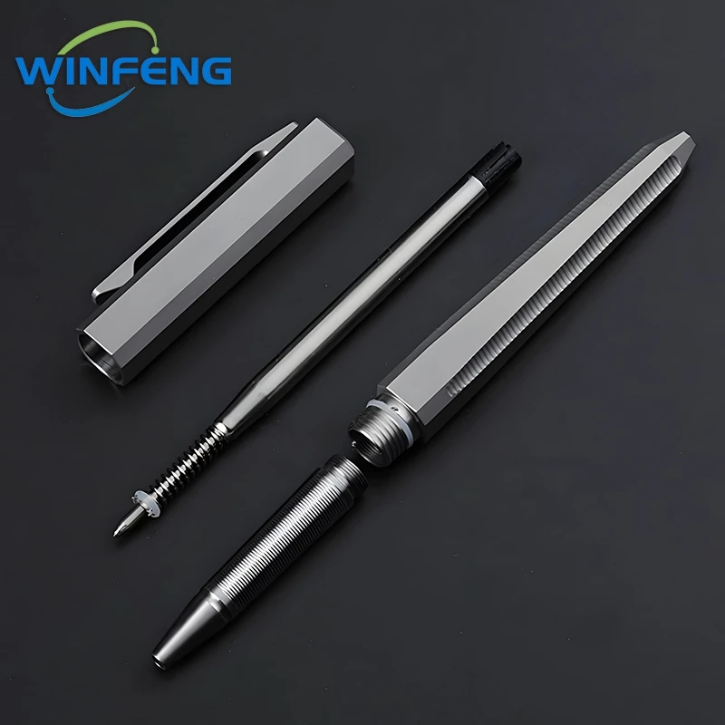 チタンウィンドウブレーカー戦術ペン、自己防衛用品、学生学校のオフィスの文房具、緊急サバイバル、高品質