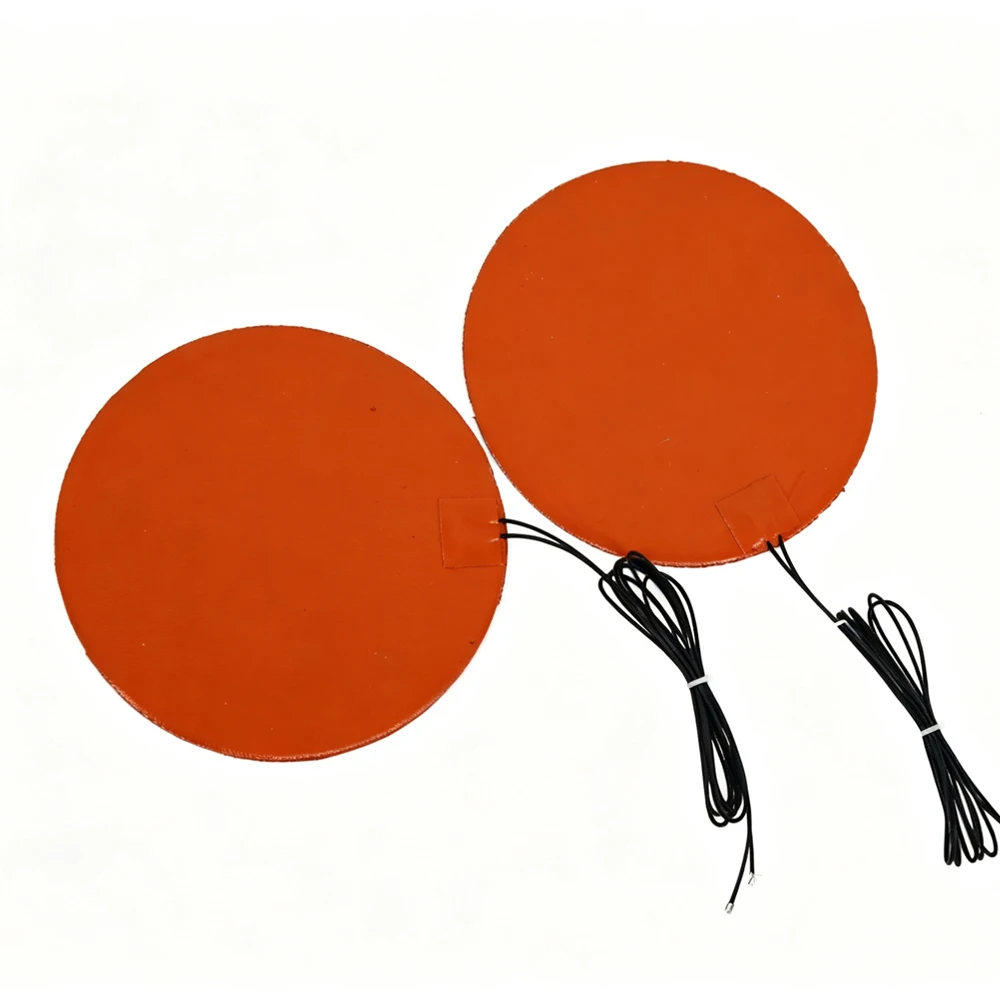 5V 12V 24V 110V 220V Round Silicone Rubber Heating Pad Mat W/ Adhesive Circle Heater Plate