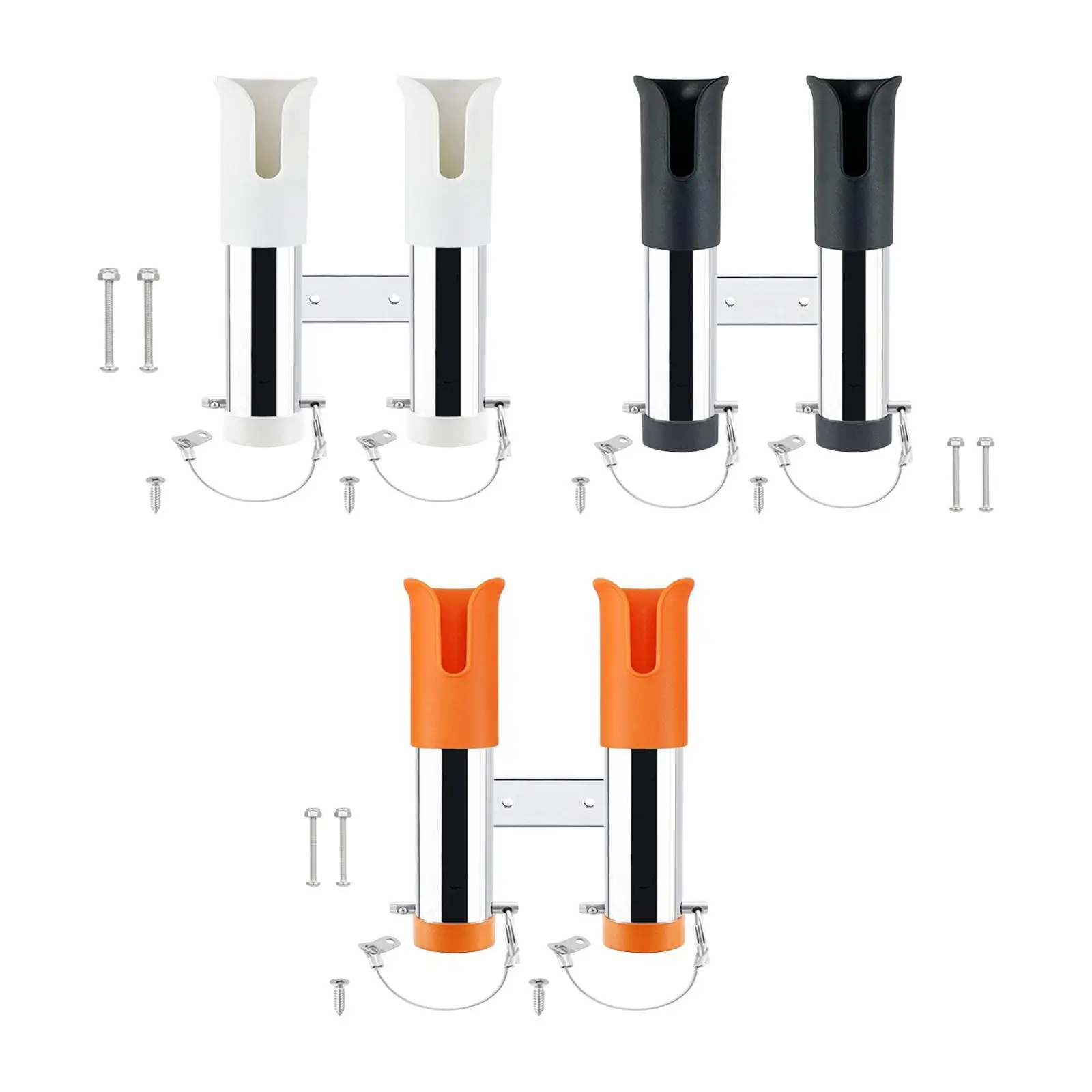 

2 Tube Fishing Rod Holder Fishing Pole Rack for Yacht Trailer Garage