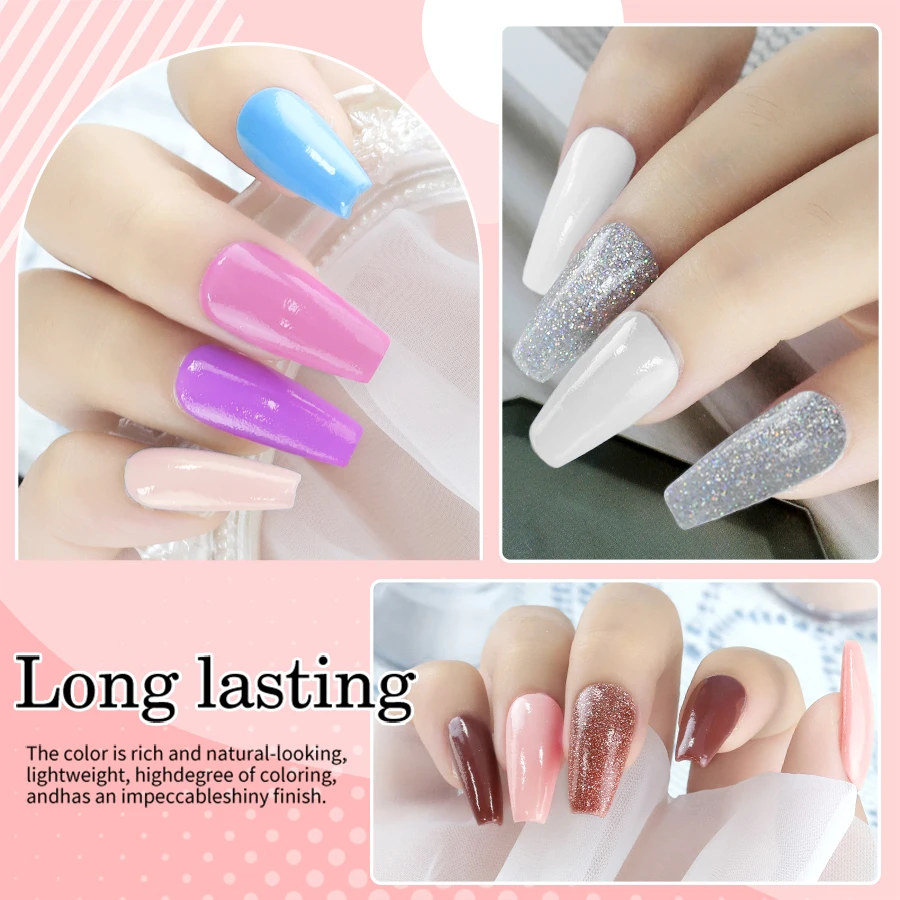 Dipping Nail Powder Set Dip Nail Set Dust Nail Art Natural Dry No Lamp nail supplies White Nude Nails Glitter Dipping System Kit
