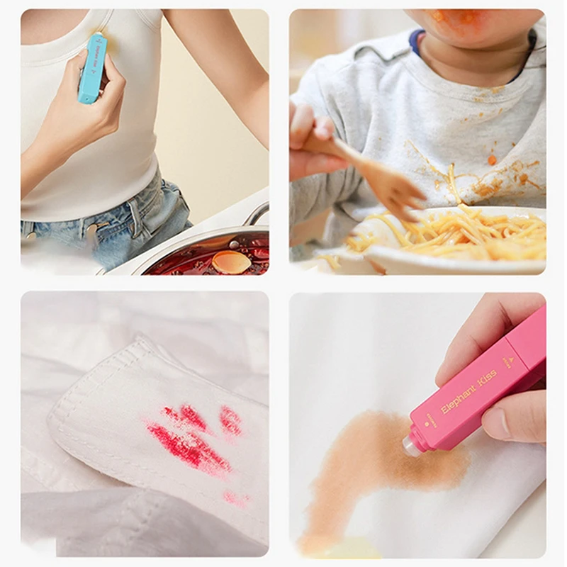 Pluma eliminadora de manchas de 12ML para ropa y tela, eliminador de manchas instantáneo portátil, pluma desengrasante sin agua para uso en emergencias