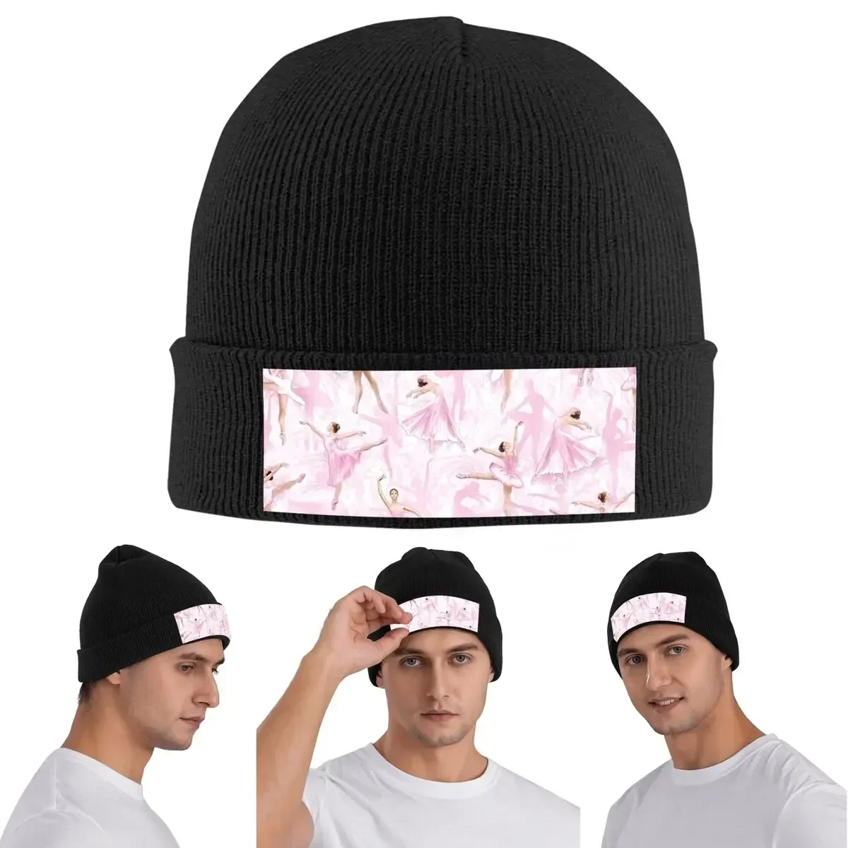 Ballet Dance Makes Me Free Ballerina Dancer Warm Knitted Cap Winter Knit Bonnet Hat Skullies Beanies Hip Hop Caps For Unisex