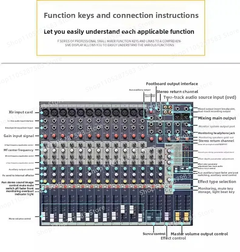 EFX8/12/16 Mixer Conference Recording Wedding Digital Effects Stage Performance Professional Mixer