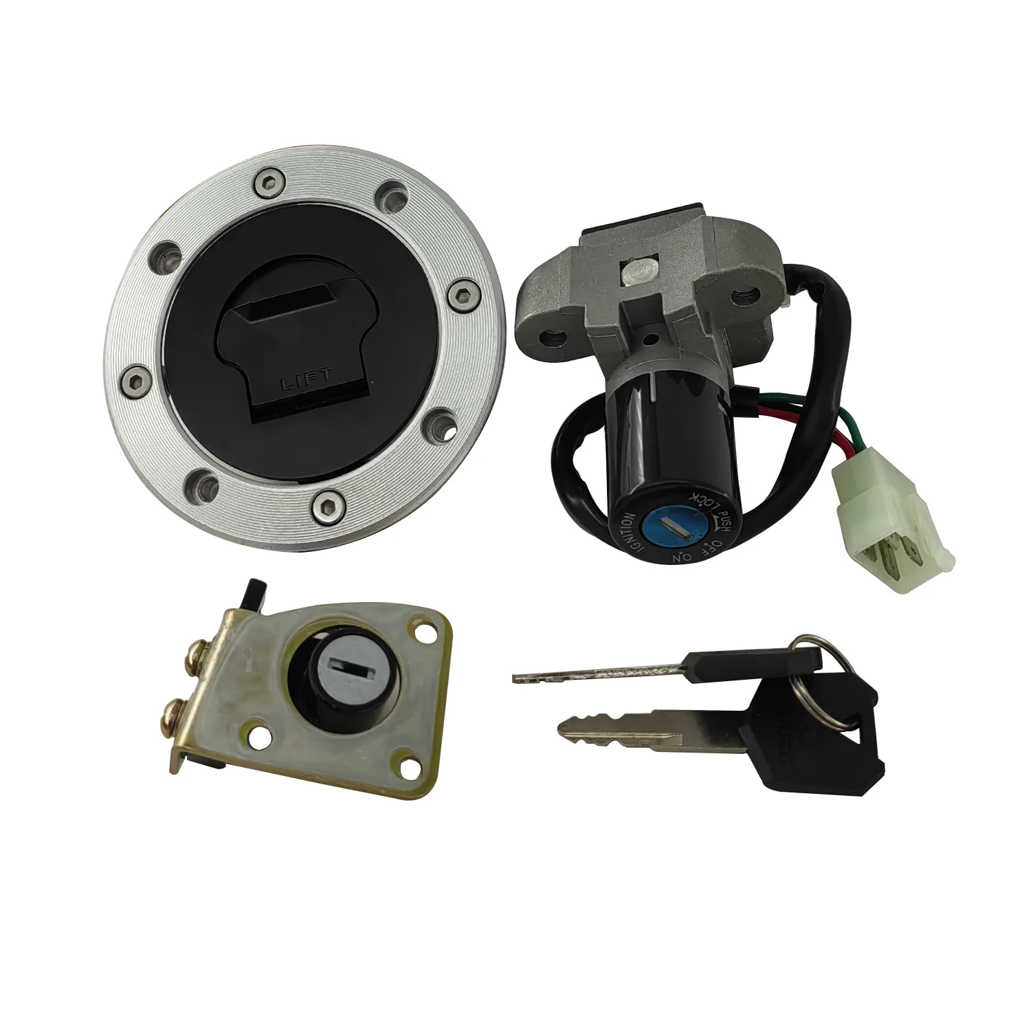 Zbiornik paliwa pokrywa blokada zapłonu klucz do siedzenia dla Suzuki GS500 GS 500 1989-2000 GSX400 GK79A impuls 1994-1999