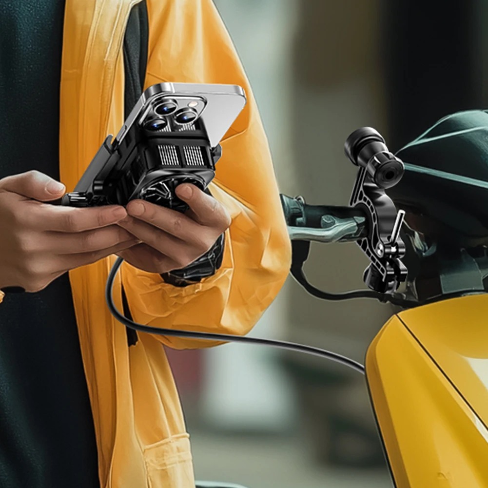 

Cooling Motorcycle Phone Mount Motorcycle Cellphone Holder Motorcycle Phone Holder for Motorcycle Bicycle Scooter
