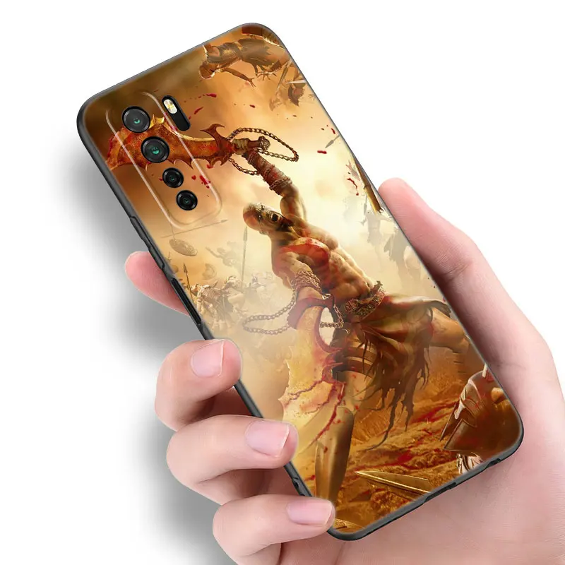 Kratos God Van De Oorlog Zwart Siliconen Telefoonhoesje Voor Huawei Nova 11 12 Ultra 9 10 Se Pro 11e 11i 12i Y70 Plus Y60 Y61 Y71 Y72 Y90 Y91