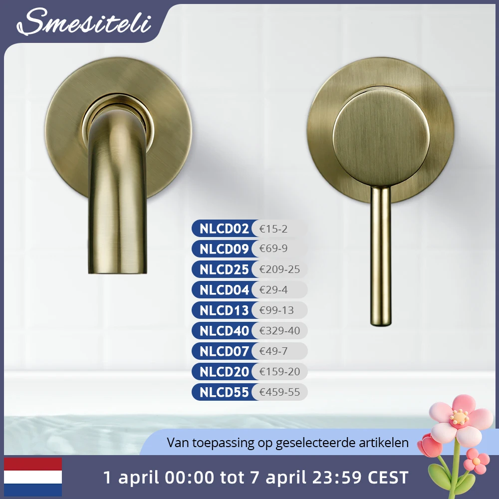 Robinet de lavabo mural en laiton noir mat avec poignée unique, eau chaude et froide, finition or rose blanc