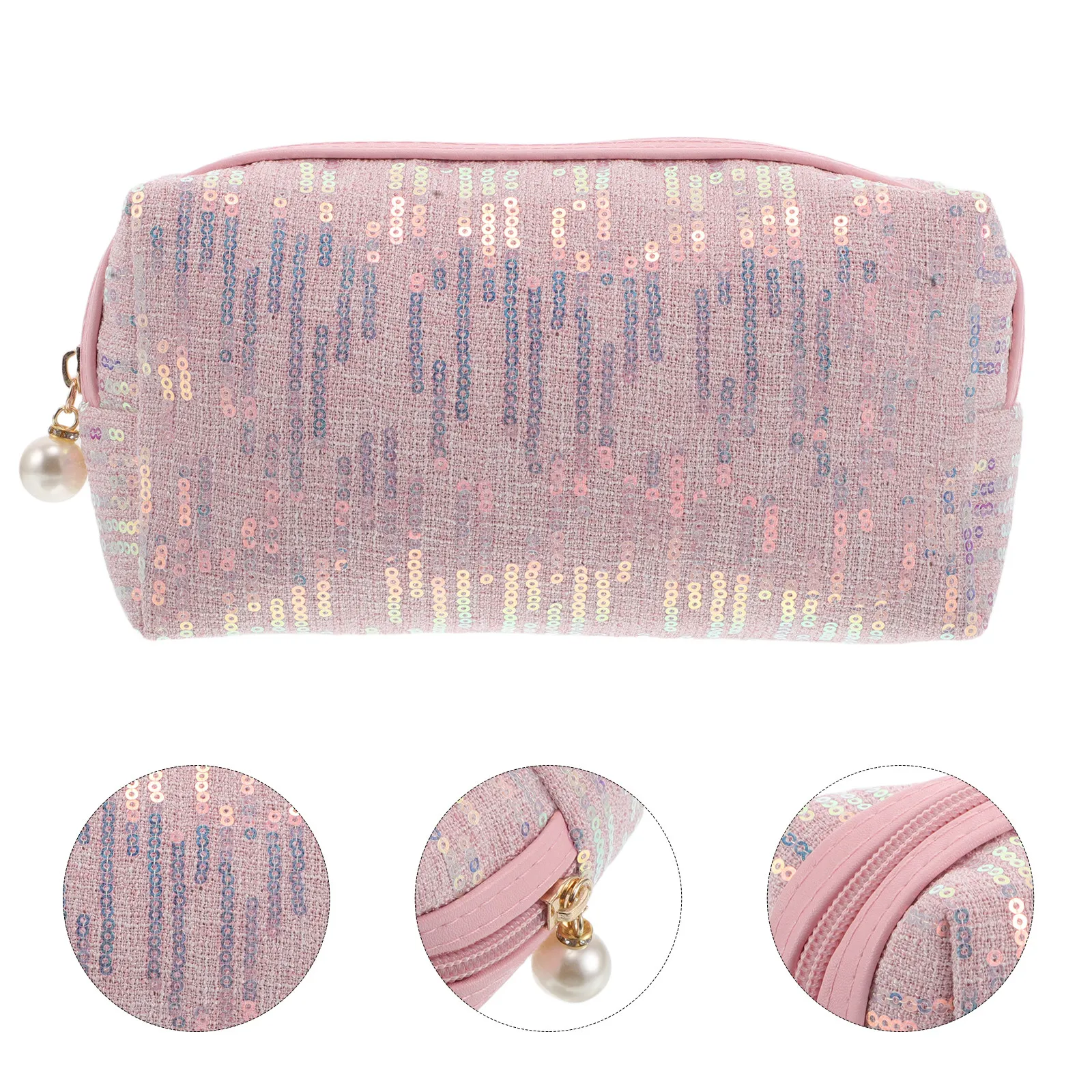 Car Makeup Bag Portable Cute Travel Storage Organizer High Capacity Toiletry Pouch for Girls Women Make Up Case