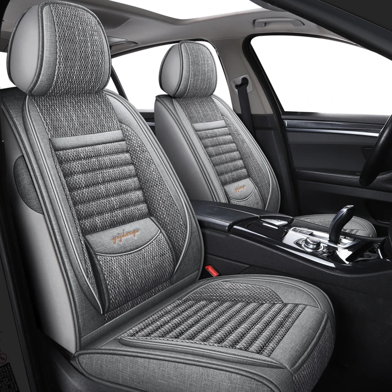 

Linen material front two-seat car seat covers, classic color options available, suitable for most models