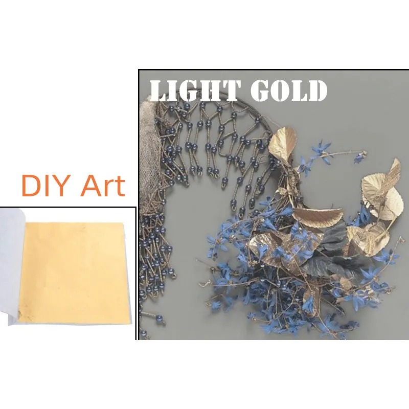 100Pcs Sliver Copper Foil Paper Imitation Gold Leaf Sheets DIY Hand Nail Crafts Shiny Gilding Decor Art Lines Wall Multicolor