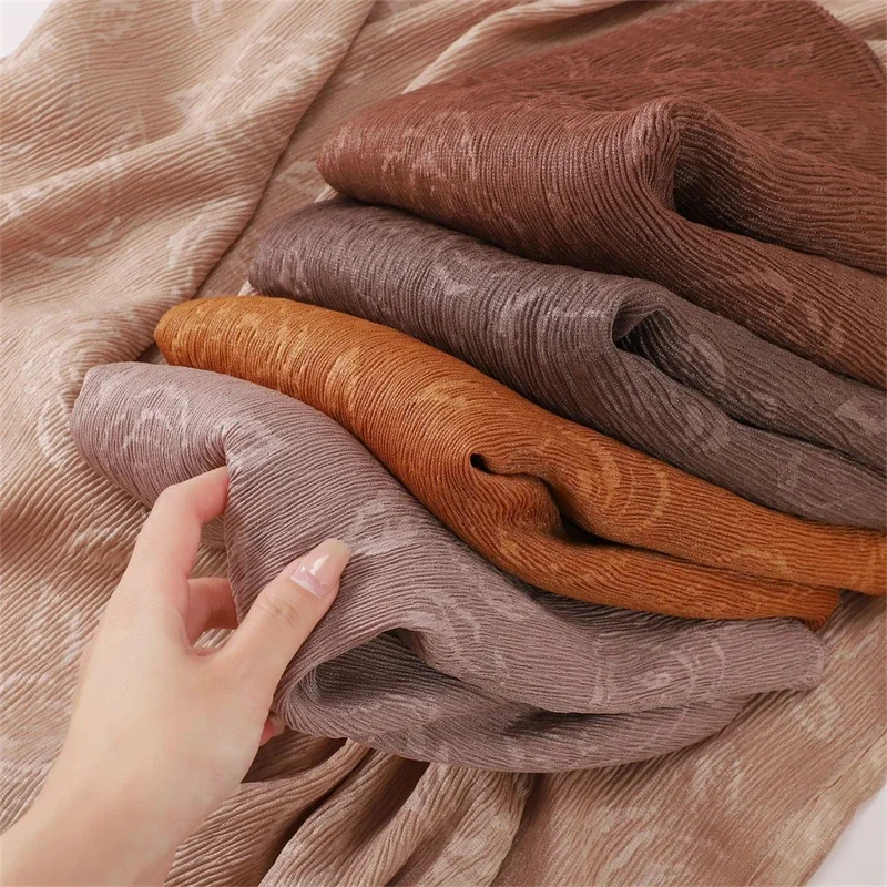 

Женский шелковистый шарф большого размера, однотонный платок Femme, роскошный хиджаб, длинная бандана, вечернее платье, шали и накидки 2025