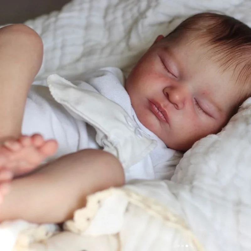 

19-дюймовые куклы Reborn Laura для новорожденных, 3D кожа с видимыми венами, готовые куклы Reborn Bonecas Bebe, детская подарочная игрушка