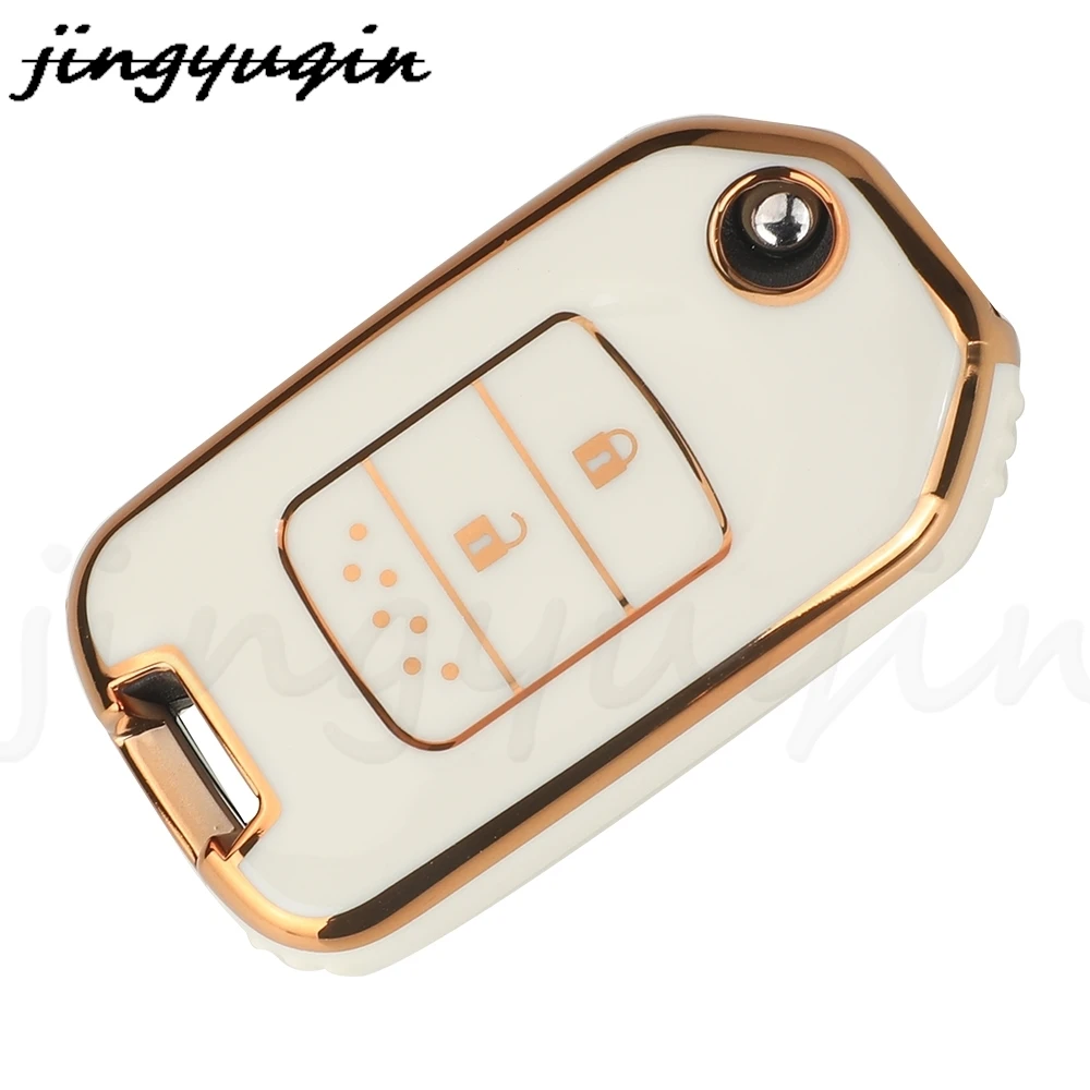JYQ TPU Car Key Shell Case Cover For Honda Accord Civic City CRV Jazz XR-V Vezel HR-V FRV Crider Odyssey Remote Auto Accessorie