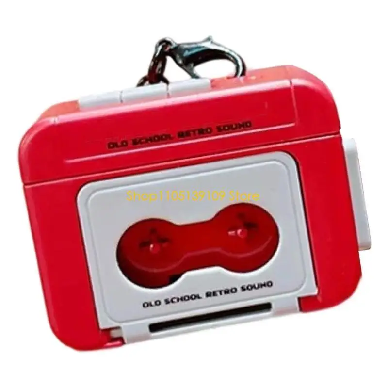 الإبداعية تسجيل الصوت مفتاح فوب الرجعية مشغل موسيقى تصميم 15s تذكير وظيفة حقيبة عصرية سحر سيارة الديكورات العنصر