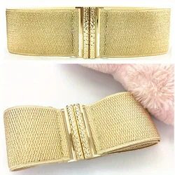 Gold Belt Female Ornament Belt down Jacket Sweater and Skirt Belt All-Matching Skirt with Elastic Wide Waist Seal Lr113