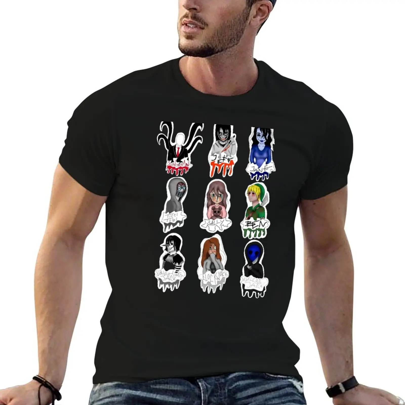 

cotton Team men shirt shirts T-Shirt pack t designer shirt 100% t cotton Creepypasta t