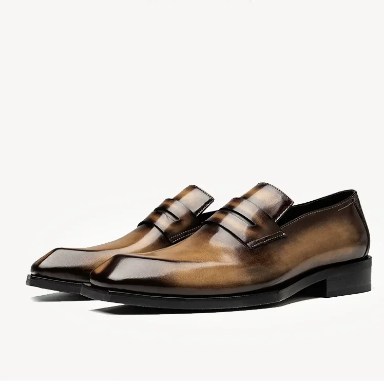 men dress shoes male formal shoes cow skin shoes