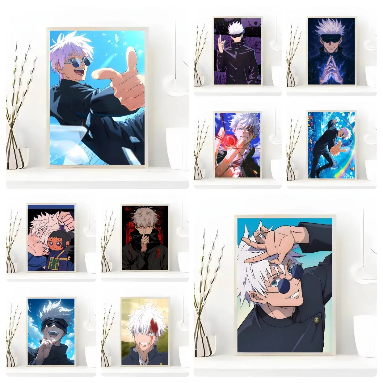Diamantmalerei Jujutsu Kaisen G-Gojo S-Satoru Diamant-Mosaik Handgemachte Kunst Exquisites Geschenk Heimdekoration
