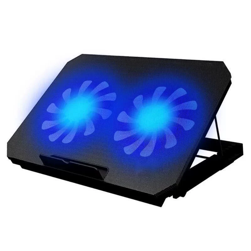 Adjustable Laptop Radiator Base Heat Sink Pad Double Fan Notebook Cooler Stand 14 Inch Laptop Heat Dissipation Base