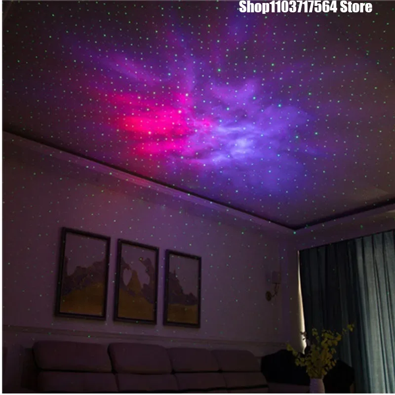 Starry projection light led rotating night light remote control laser light romantic nebula atmosphere light