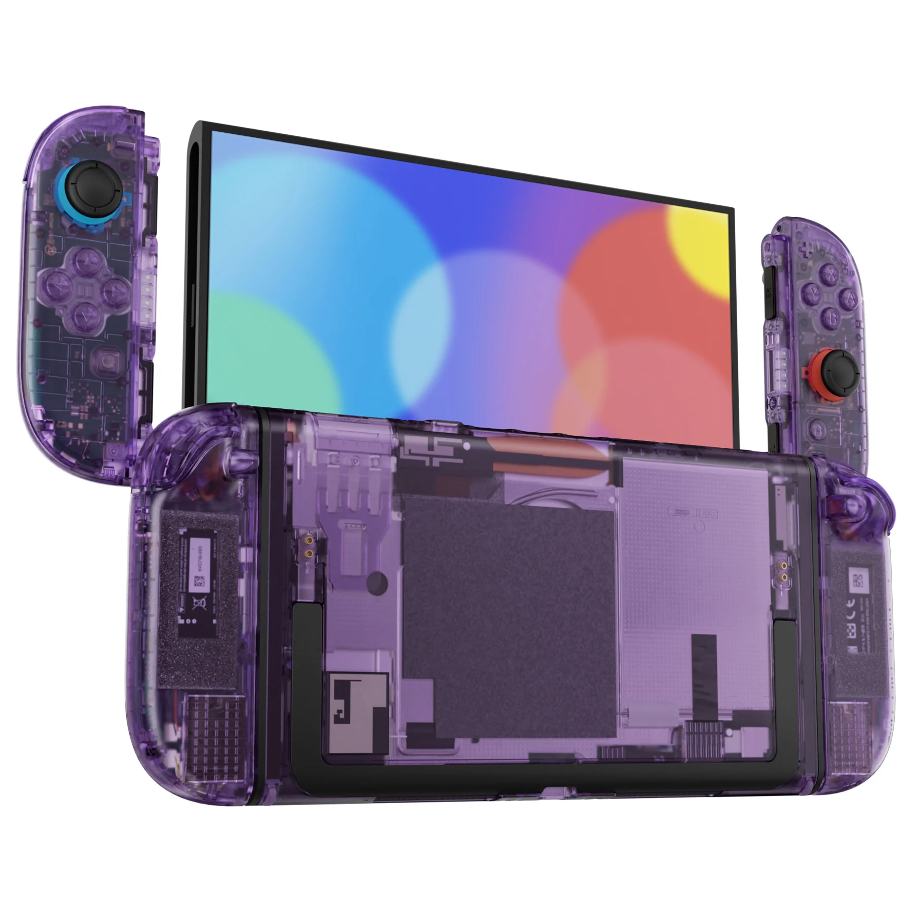 

eXtremeRate for Nintendo Switch 2 DIY Replacement Shell Buttons, Full Set Housing w/Buttons for Joycon 2 - Clear Slate Black