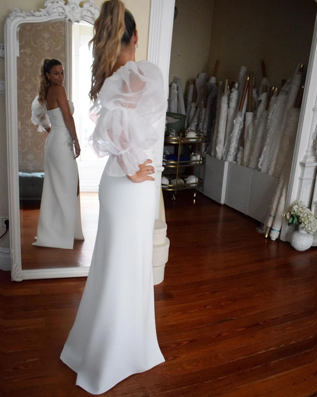 White One Shoulder Long Dress See Through Floor Length Wedding Party Dresses Ever Pretty Custom Made Bridal Gown Ever Pretty