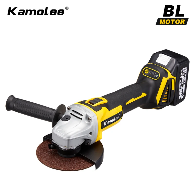 Kamolee 100/125mmCordless Grinder Brushless Rechargeable Angle Grinder Cutting/Grinder Power Tool Compatible with Makita Battery