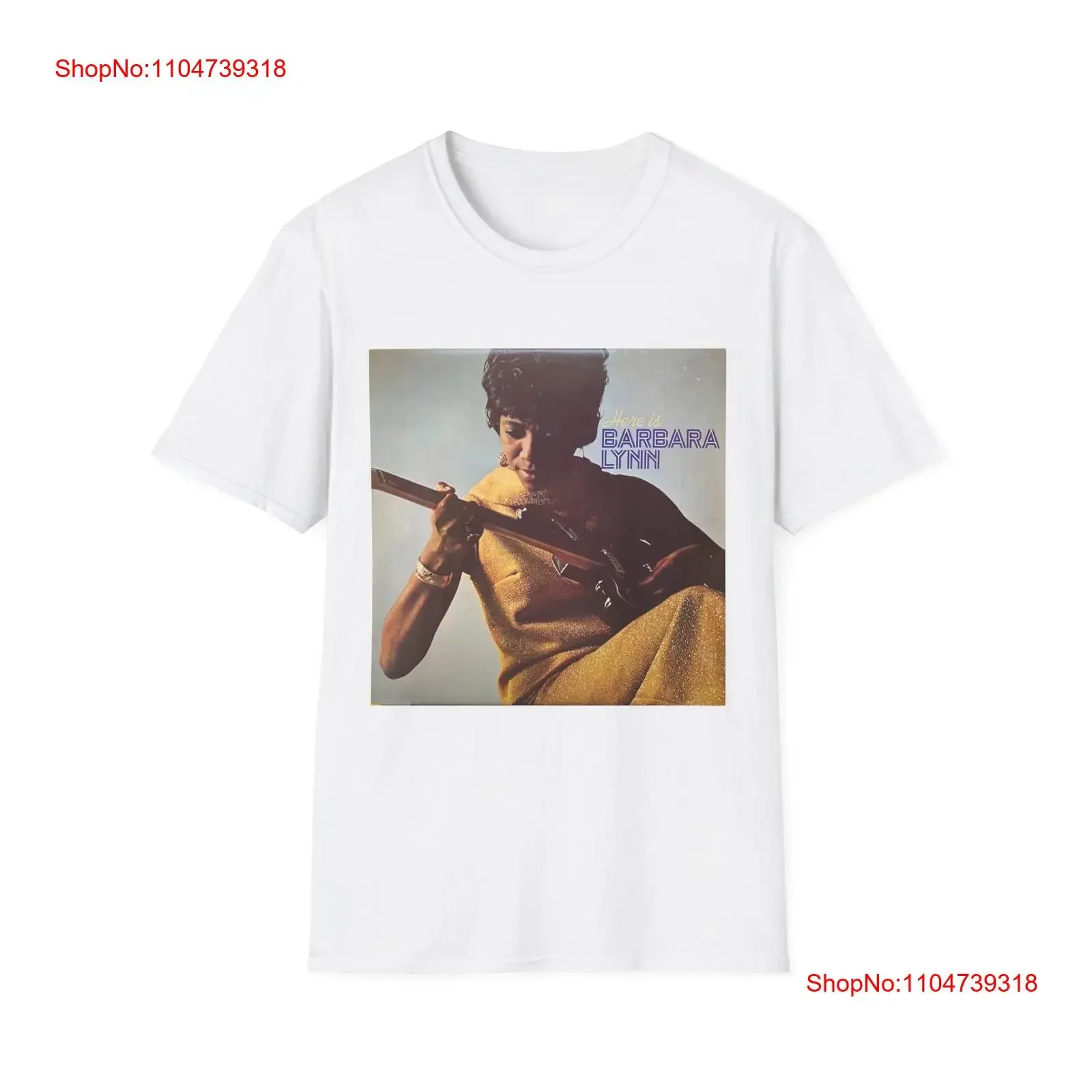 Aquí está barbara lynn 1968 álbum camiseta vintage lavada suave Unisex gráfico transpirable Casual ligeramente homme