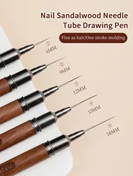 5pcs Needle Tube Pull Pen Ultra-Fine Hand-Painted Nail Painting Flower Brush Set