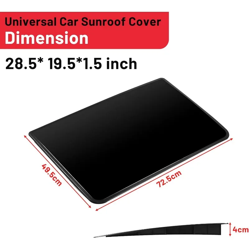 Universal Black Car Sunroof Cover Car Sunroof Wind Deflector Vent Insulator with Insulation Waterproof Surface Car Decoration