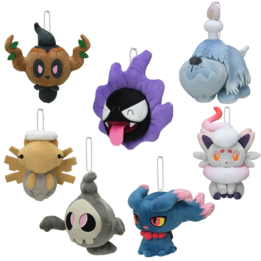 

Pokemon Greavard Zorua Shedinja Misdreavus Duskull Gastly Phantump Night glow Pokémon Ghost series pc Pendant Stuffed Plush Gift