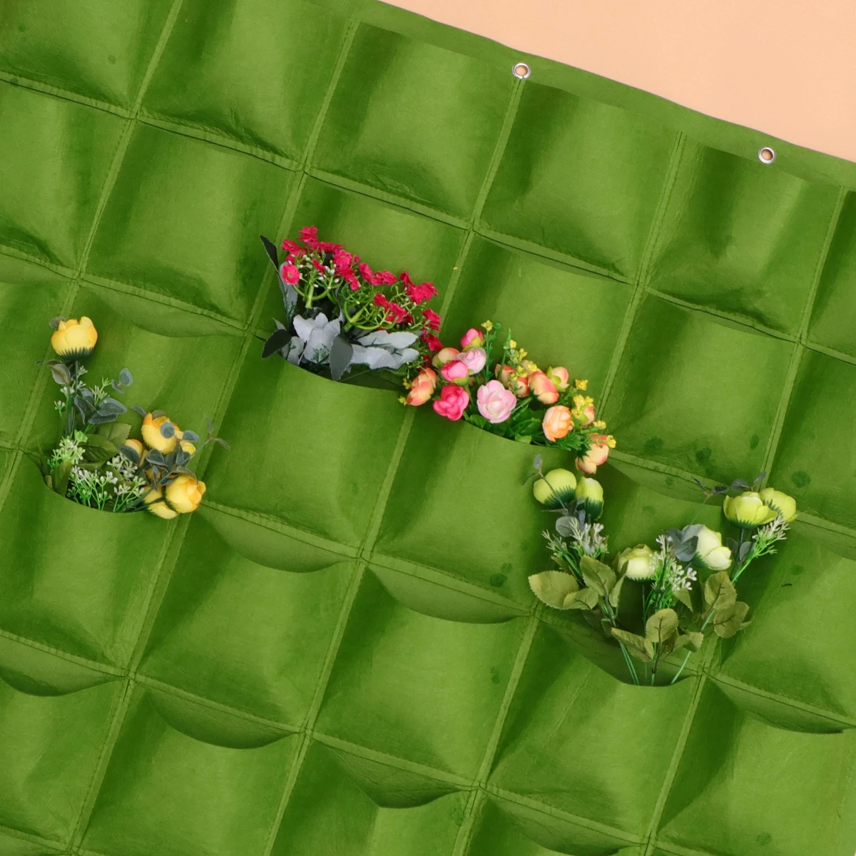 

Vertical Hanging Felt Planting Bag 12 Pocket Wall Planter Indoor Outdoor Eco-Friendly Grow Bag 36 Pouches 1M X 1M