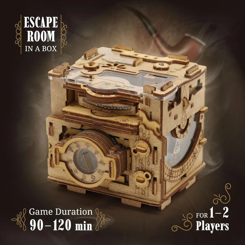 Sherlock's Camera - Escape Room Game - sequential Puzzle Box - 3D Wooden Puzzle for Adults