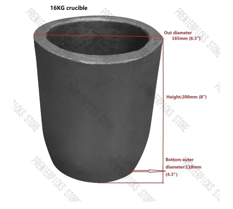 طقم فرن صهر المعادن بالغاز الكبير 16 كجم 2642 ° F/1450 ° C البروبان فورج المزدوج 2 بوتقة مسبك أدوات صب الفرن المنزلية