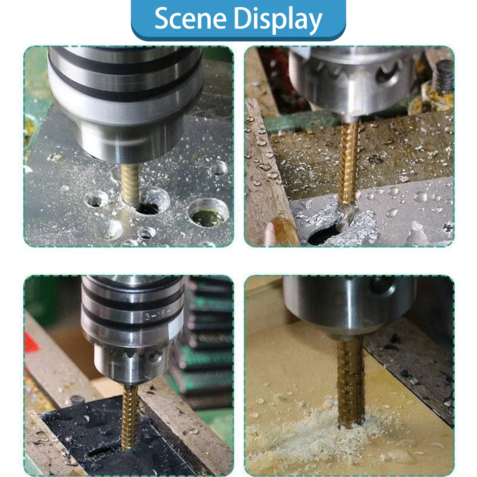 Metal espiral torção broca conjunto, furo de plástico, ferramentas para trabalhar madeira, adequado para corte serrilhado, 3 PCs, 4 PCs, 6 PCs, 3mm-8mm