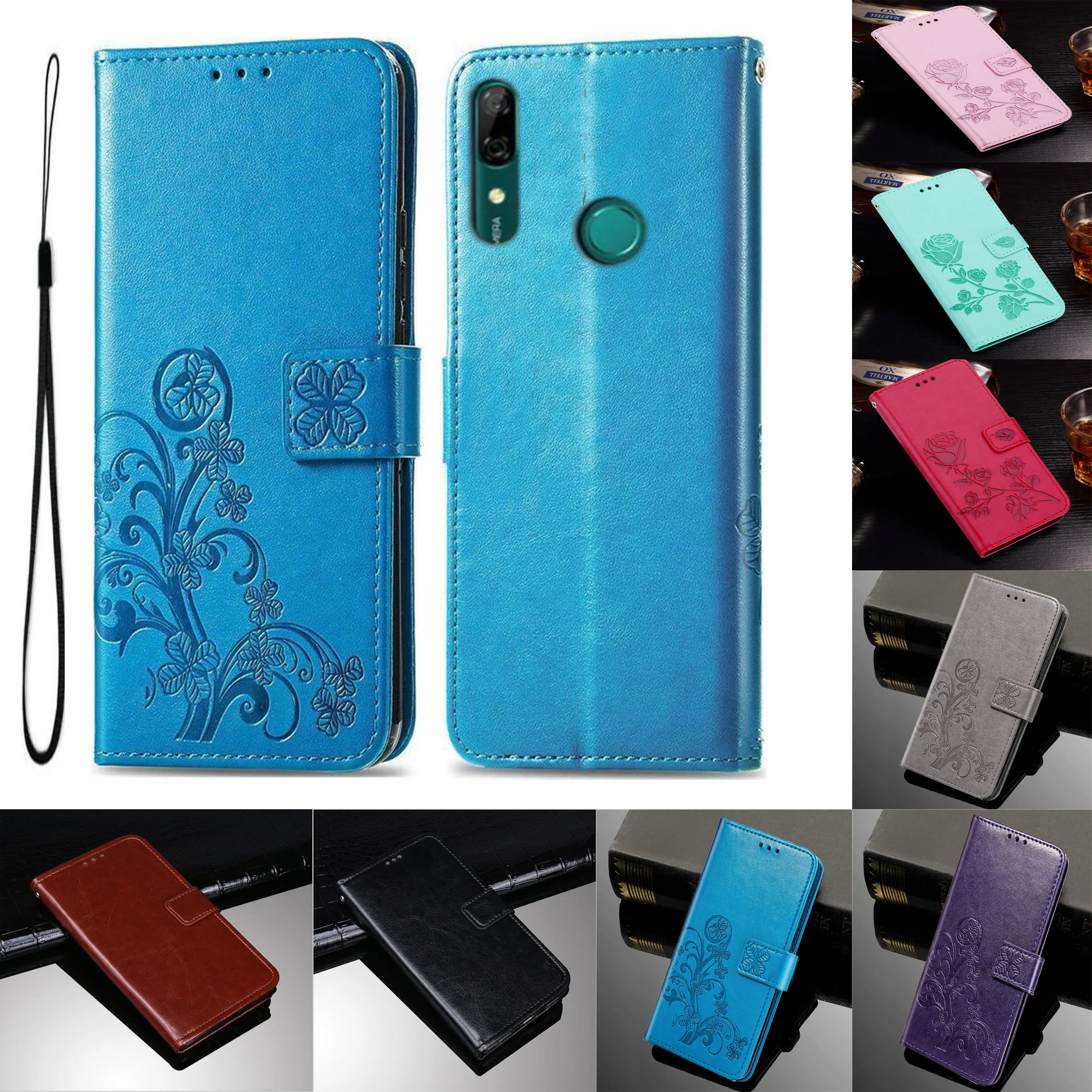 Huawei P Smart Z Luxury Leather Phone Case na For Huawei P Smart PSmart 2020 2021 PSmartZ LX1 Wallet Flip Cover Coque Fundas