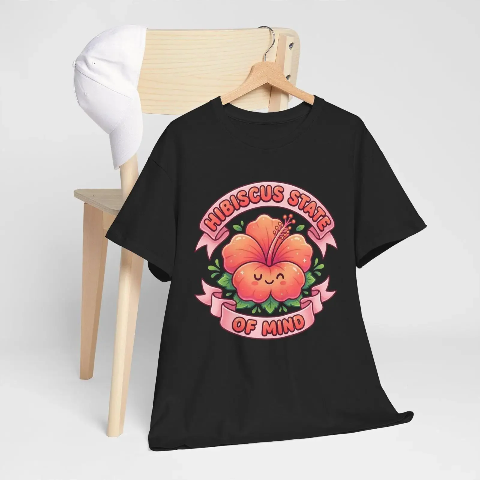 Hibiscus State of Mind T Shirt Tropical Floral Paradise Island Inspired Beach Vacation Top vintage Washed Breathable Casual