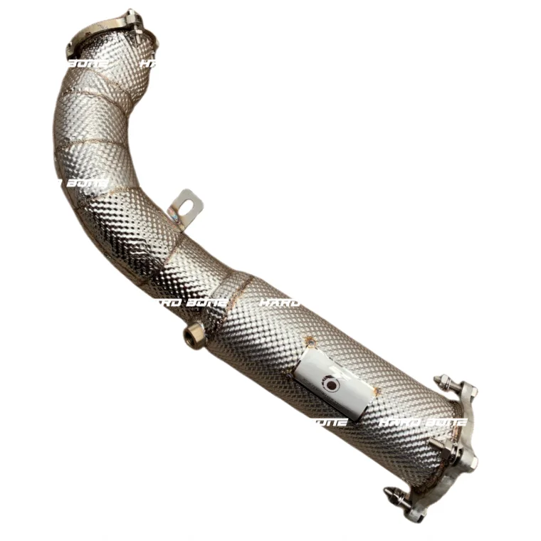 Exhaust Pipe Heat Shield De-Cat  Downpipe For Porsche Macan 2.0 2014-2018