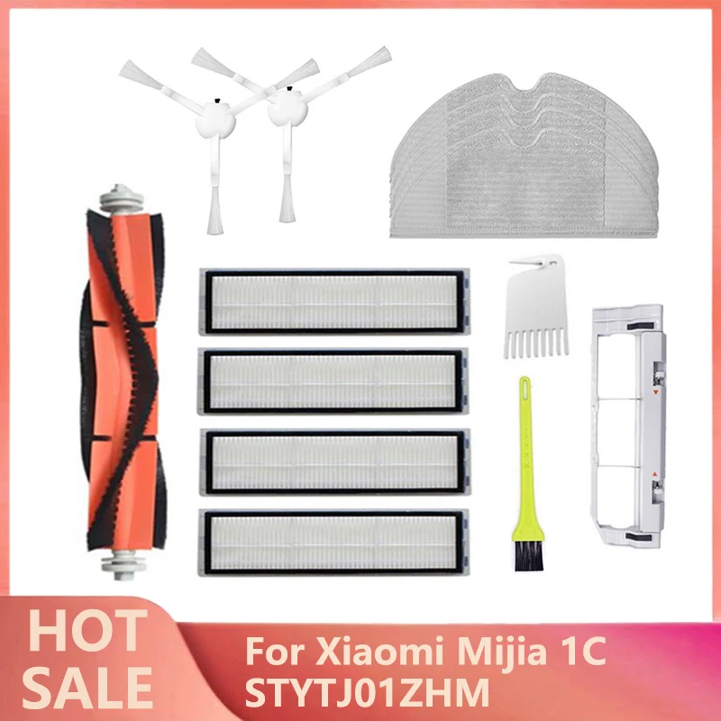 Filtr Hepa szczotka boczna główna do Xiaomi Mijia 1C 1T / STYTJ01ZHM odkurzacz automatyczny Mop szmata wodna zbiornik części zamienne