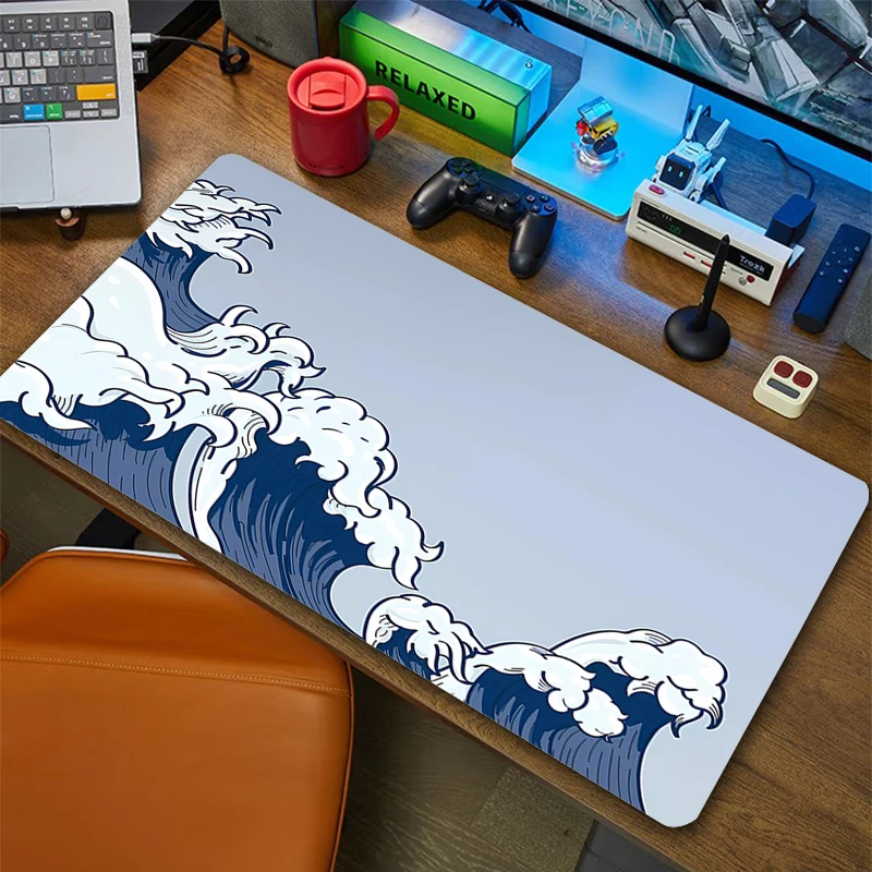 

Large Gaming Mousepad Gamer Great Wave Mousemat Rubber Mouse Mat Desk Pad XXL Big Art Mouse Pad Keyboard Mat Pc Tapis de Souris