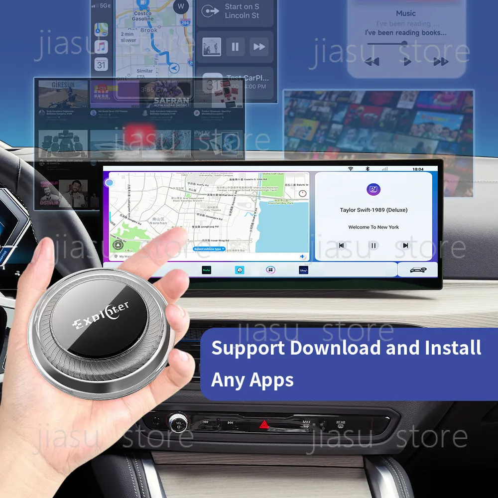 2026 overseas version wireless carplay to Android system car machine interconnection box applicable to Hong Kong,Macao andTaiwan