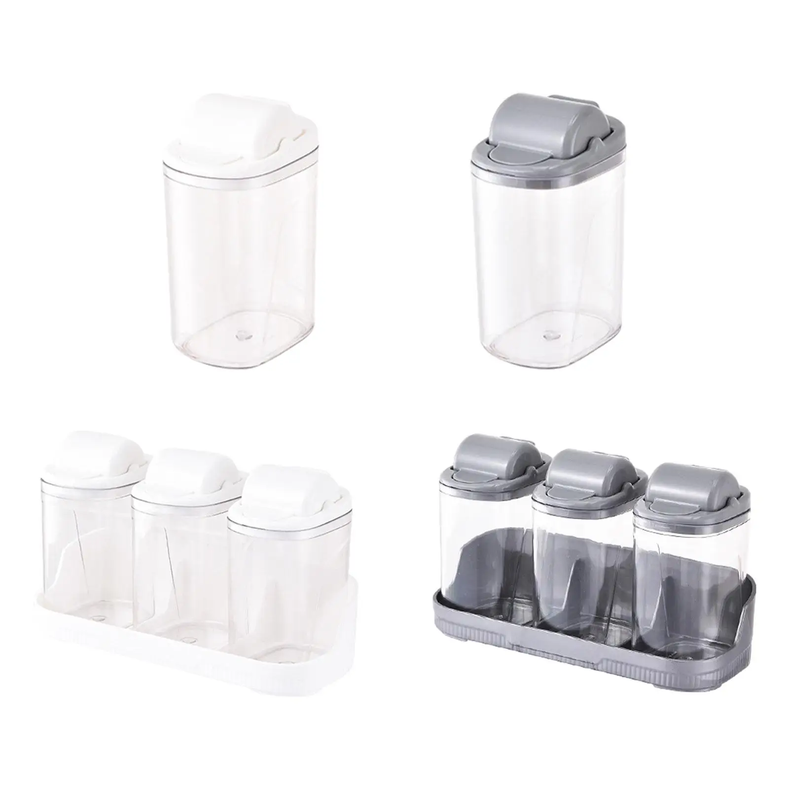 Spice Jar for Storing Dispensing Refillable with Lid Seasoning Container Jar