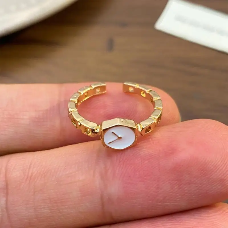 Innovative Watch Chain Open Ring for Women Handmade Fashion Jewelry Accessory 